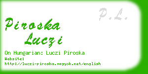 piroska luczi business card